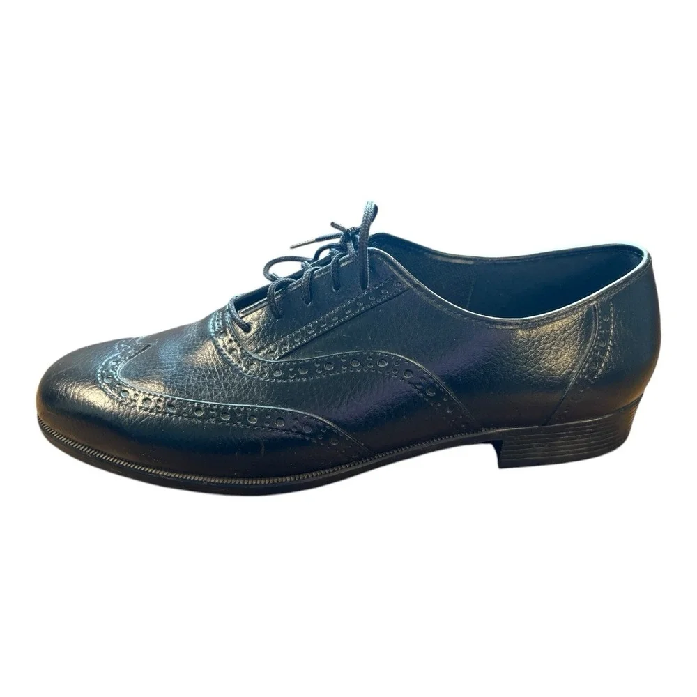 Vintage Chancellor's Black‎ Leather Wingtip Oxford Shoes | Made in USA | Size 12